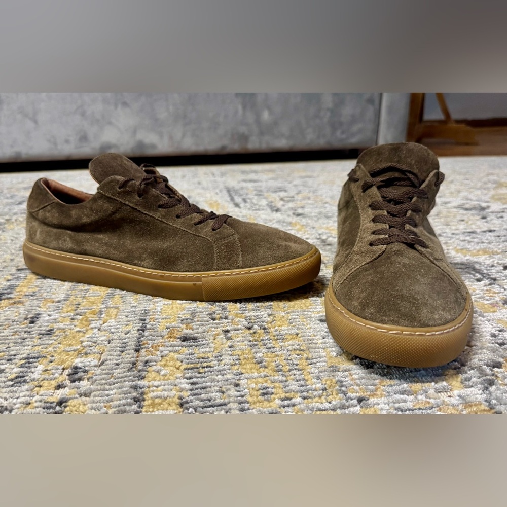 Eleventy Dark Brown Suede Sneakers